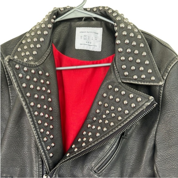 Urban outfitters tiger leather studded jacket size Small - Picture 9 of 13